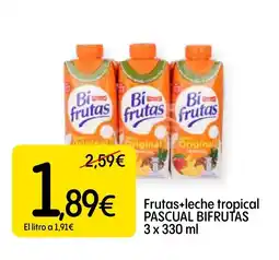 Dialprix PASCUAL BIFRUTAS Frutas+leche tropical oferta