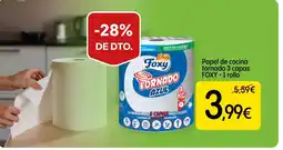 Dialprix FOXY Papel de cocina tornado 3 capas oferta