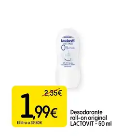Dialprix LACTOVIT Desodorante roll-on original oferta