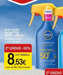 Dialprix NIVEA Bronceador spray FP50 oferta