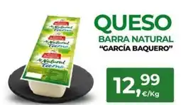 Quality Supermercados GARCÍA BAQUERO Queso barra natural oferta