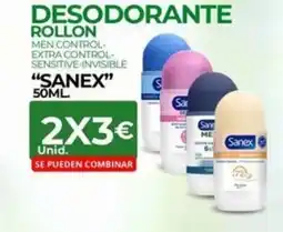 Quality Supermercados SANEX Desodorante rollon men control- extra control- sensitive-invisible oferta