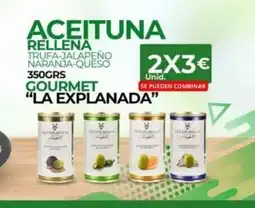 Quality Supermercados LA EXPLANADA Aceituna rellena trufa-jalapeño naranja-queso oferta