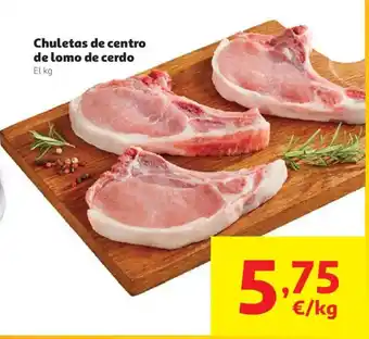 Chuletas de centro de lomo de cerdo