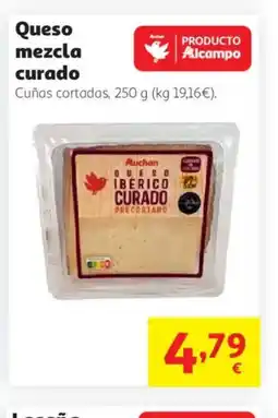Alcampo Queso mezcla curado oferta