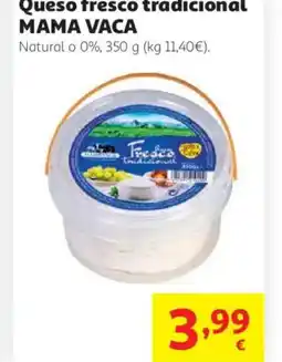 Alcampo MAMA VACA Queso fresco tradicional oferta