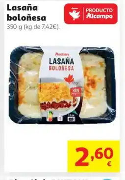 Alcampo Lasaña boloñesa oferta
