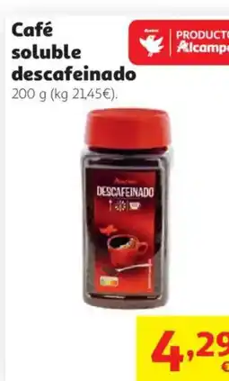 Alcampo Café soluble descafeinado oferta