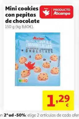 Alcampo Mini cookies con pepitas de chocolate oferta