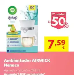 Alcampo AIRWICK Ambientador Nenuco oferta