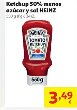 Alcampo HEINZ Ketchup 50% menos azúcar y sal oferta