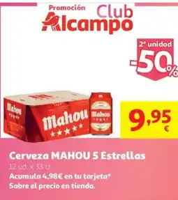 Alcampo MAHOU Cerveza 5 Estrellas oferta