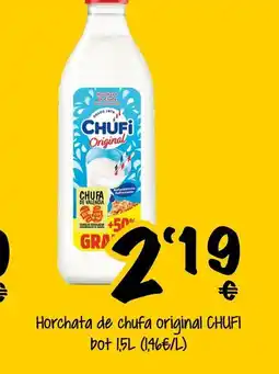 Supermercados MAS CHUFI Horchata de chufa original oferta