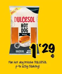 Supermercados MAS DULCESOL Pan hot dog brioche oferta