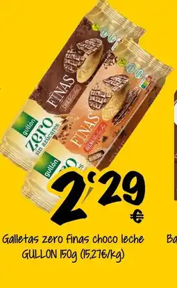 Supermercados MAS GULLON Galletas zero finas choco leche oferta