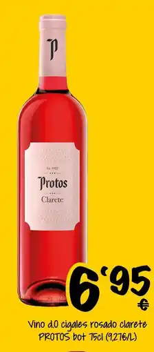 Supermercados MAS PROTOS Vino do cigales rosado clarete oferta