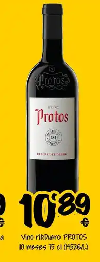 Supermercados MAS PROTOS Vino rib.Duero oferta