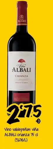 Supermercados MAS ALBALI Vino valdepeñas viña crianza oferta
