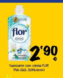Supermercados MAS FLOR Suavizante conc colonia oferta