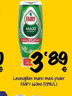 Supermercados MAS FAIRY Lavavajillas mano maxi poder oferta