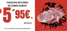 Hiper Usera Chuletas de lomo de cerdo duroc oferta