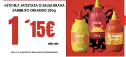 Hiper Usera ORLANDO Ketchup, mostaza o salsa brava barrilito oferta