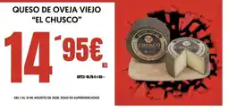 Hiper Usera EL CHUSCO Queso de oveja viej oferta
