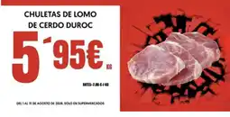 Hiper Usera Chuletas de lomo de cerdo duroc oferta