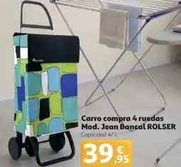 Alcampo ROLSER Carro compra 4 ruedas Mod. Jean Bancal oferta