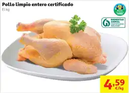 Alcampo Pollo limpio entero certificado oferta