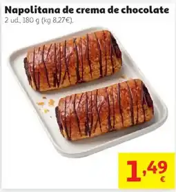 Alcampo Napolitana de crema de chocolate oferta