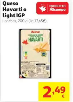 Alcampo Queso Havarti o Light IGP oferta