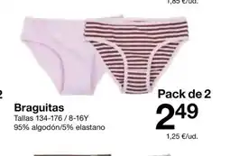 Zeeman Braguitas oferta