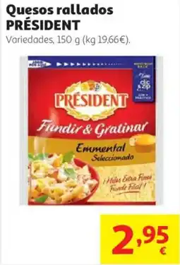Alcampo PRÉSIDENT Quesos rallados oferta
