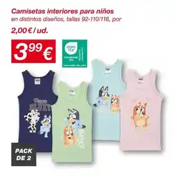 KIK Camisetas interiores para niños oferta