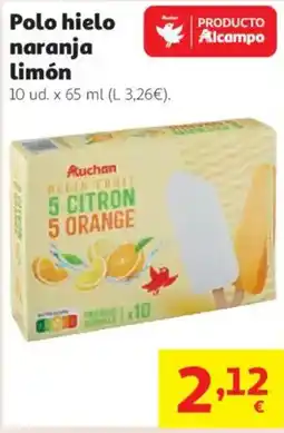 Alcampo Polo hielo naranja Limón oferta