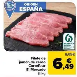 Carrefour Market Carrefour - filete de jamón de cerdo el mercado oferta