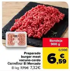 Carrefour Market Carrefour - preparado burger meat vacuno-cerdo el mercado oferta