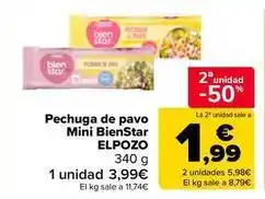 Carrefour Market Elpozo - pechuga de pavo mini bienstar oferta