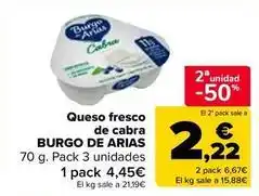 Carrefour Market Burgo de arias - queso fresco de cabra oferta