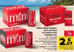 Carrefour Market Coca-cola - zero de zero sin cafeina mini freskagarriak oferta
