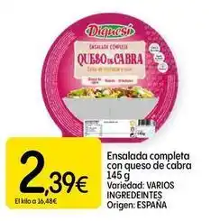 Dialprix Origen - ensalada completa con queso de cabra oferta