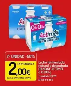 Dialprix Actimel - leche fermentada natural o desnatada oferta