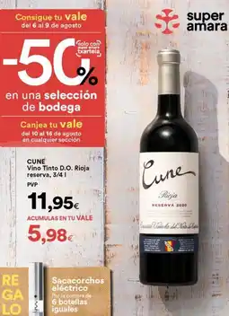 SUPER AMARA Cune - vino tinto d.o. rioja reserva oferta