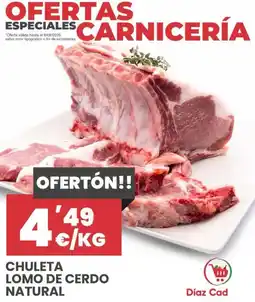 Díaz Cadenas Díaz - chuleta lomo de cerdo oferta