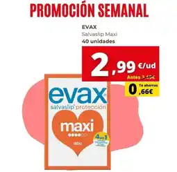 Tu Trébol Hipermercados Evax - salvaslip maxi oferta