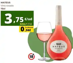 Tu Trébol Hipermercados Mateus - vino rosado oferta