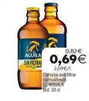Plenus Supermercados El aguila - cervza sen filtrar normal/limon oferta