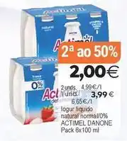 Plenus Supermercados Actimel - logur liquido natural normal oferta