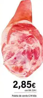 Cash Ifa Paleta de cerdo c/h oferta